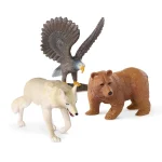 Terra by Battat: Realistyczne figurki zwierząt – wilk, NIEDŹWIEDŹ GRIZZLY i orzeł bielik - obrazek 4