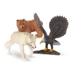Terra by Battat: Realistyczne figurki zwierząt – wilk, NIEDŹWIEDŹ GRIZZLY i orzeł bielik - obrazek 3
