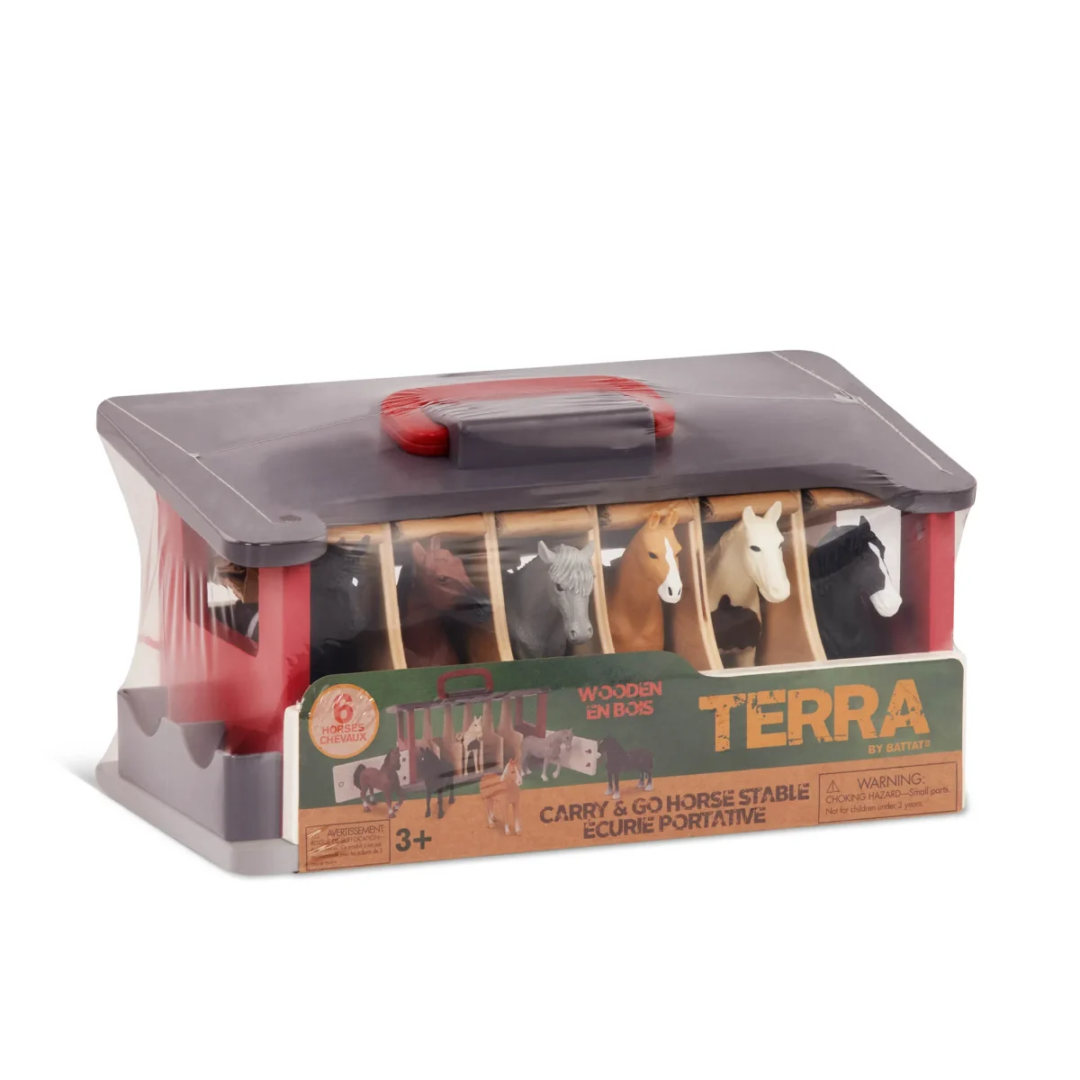 Terra by Battat: Drewniana stajnia z końmi 6 ras - obrazek 10