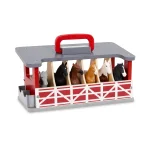 Terra by Battat: Drewniana stajnia z końmi 6 ras