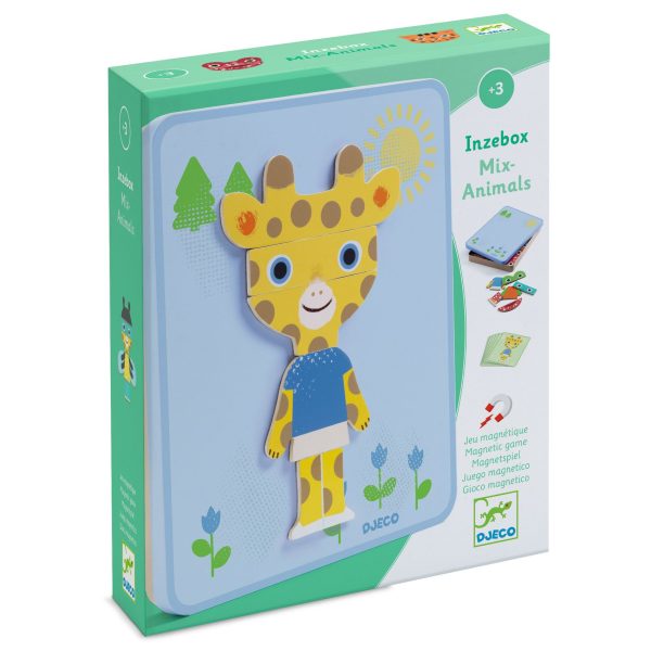 Djeco: Magnetyczne puzzle Inzebox ZWIERZĘTA 2+