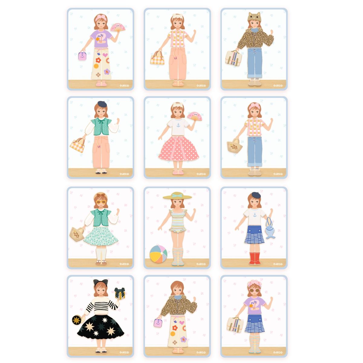 Djeco: Magnetyczne puzzle Inzebox UBIERANKI 3+ - obrazek 3