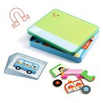 Djeco: Magnetyczne puzzle Inzebox POJAZDY 3+ - obrazek 2