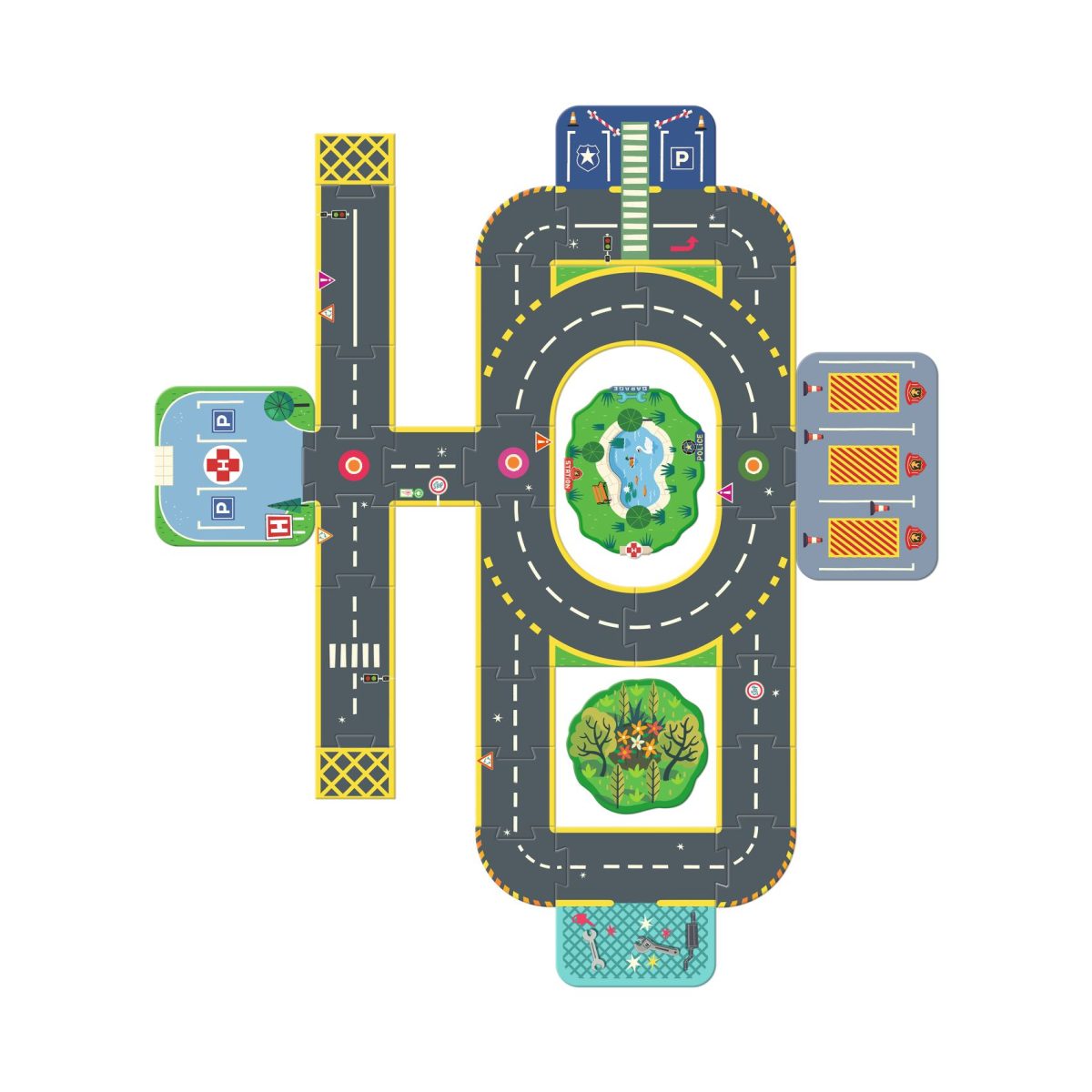 Djeco: Układanka 3D MIASTO CRAZY MOTORS 3+ - obrazek 3