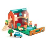 Djeco: Drewniany domek z figurkami SOFTIHOUSE 18M+ - obrazek 4