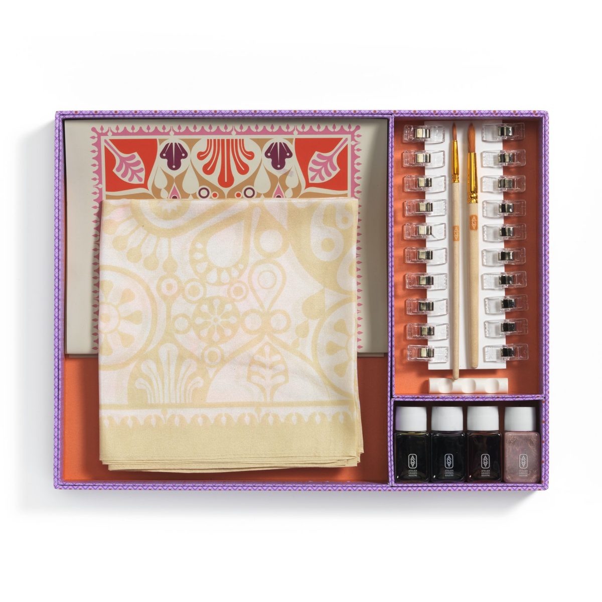 Djeco: AGA Atelier 10 - zestaw artystyczny malowanie na jedwabiu 15+ - obrazek 2