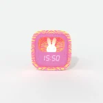 MOB: budzik z lampką Billy Pink Zebra