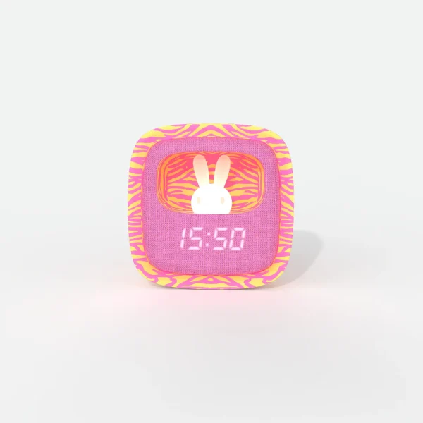 MOB: budzik z lampką Billy Pink Zebra