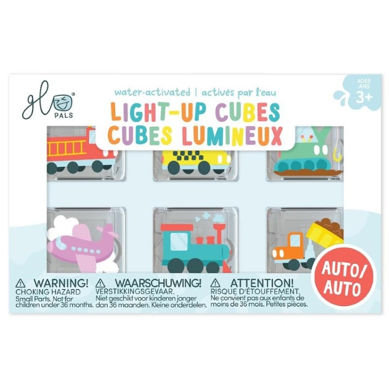 glo-pals-kostki-sensoryczne-swiecace-w-wodzie-pojazdy Glo Pals, Kostki sensoryczne świecące w wodzie 6 sztuk - Pojazdy - obrazek 1