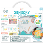Glo Pals: ABC Zestaw sensoryczny DIY, świecący słoik z brokatami i figurkami Fun Fillers - obrazek 2