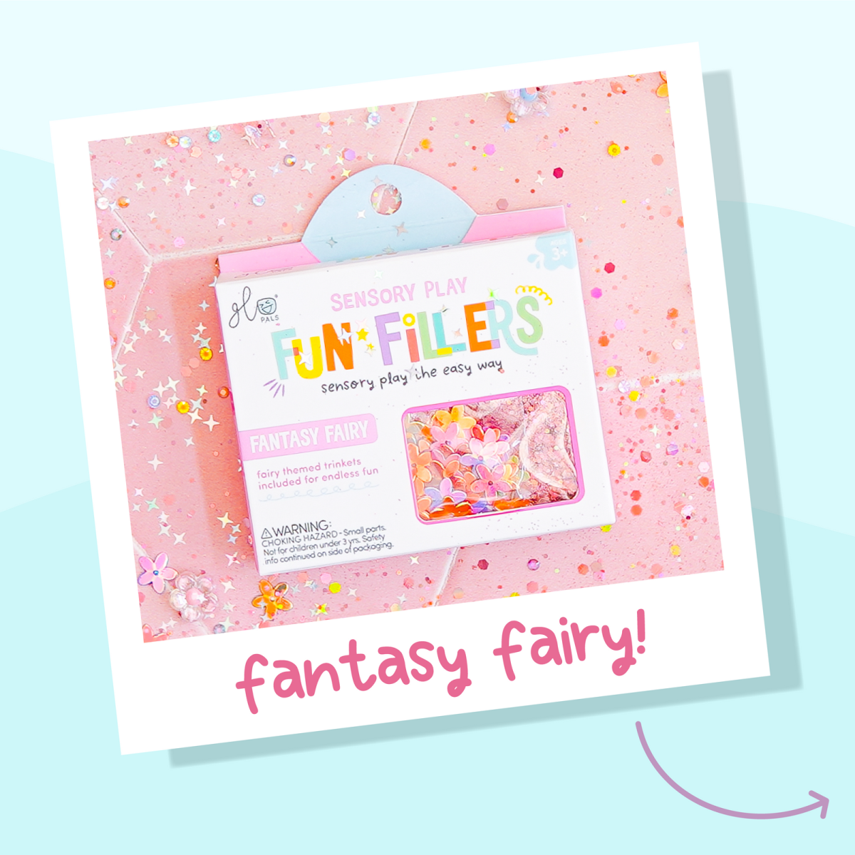 Glo Pals: FAIRY Fun Fillers - Wkład, figurki, brokaty i barwniki do słoików, zabaw sensorycznych - obrazek 4