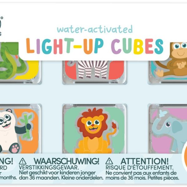 Glo Pals, Kostki sensoryczne świecące w wodzie 6 sztuk - Zwierzęta