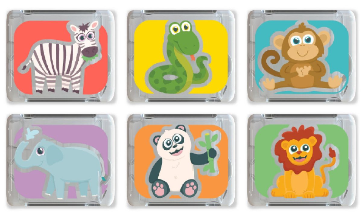 Glo Pals, Kostki sensoryczne świecące w wodzie 6 sztuk - Zwierzęta - obrazek 4