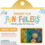 Glo Pals: SAFARI Fun Fillers - Wkład, figurki, brokaty i barwniki do słoików, zabaw sensorycznych