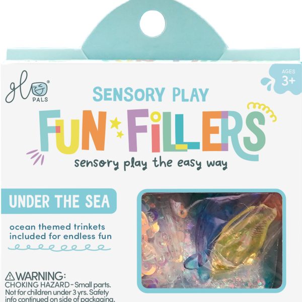 Glo Pals: SEA Fun Fillers - Wkład, figurki, brokaty i barwniki do słoików, zabaw sensorycznych