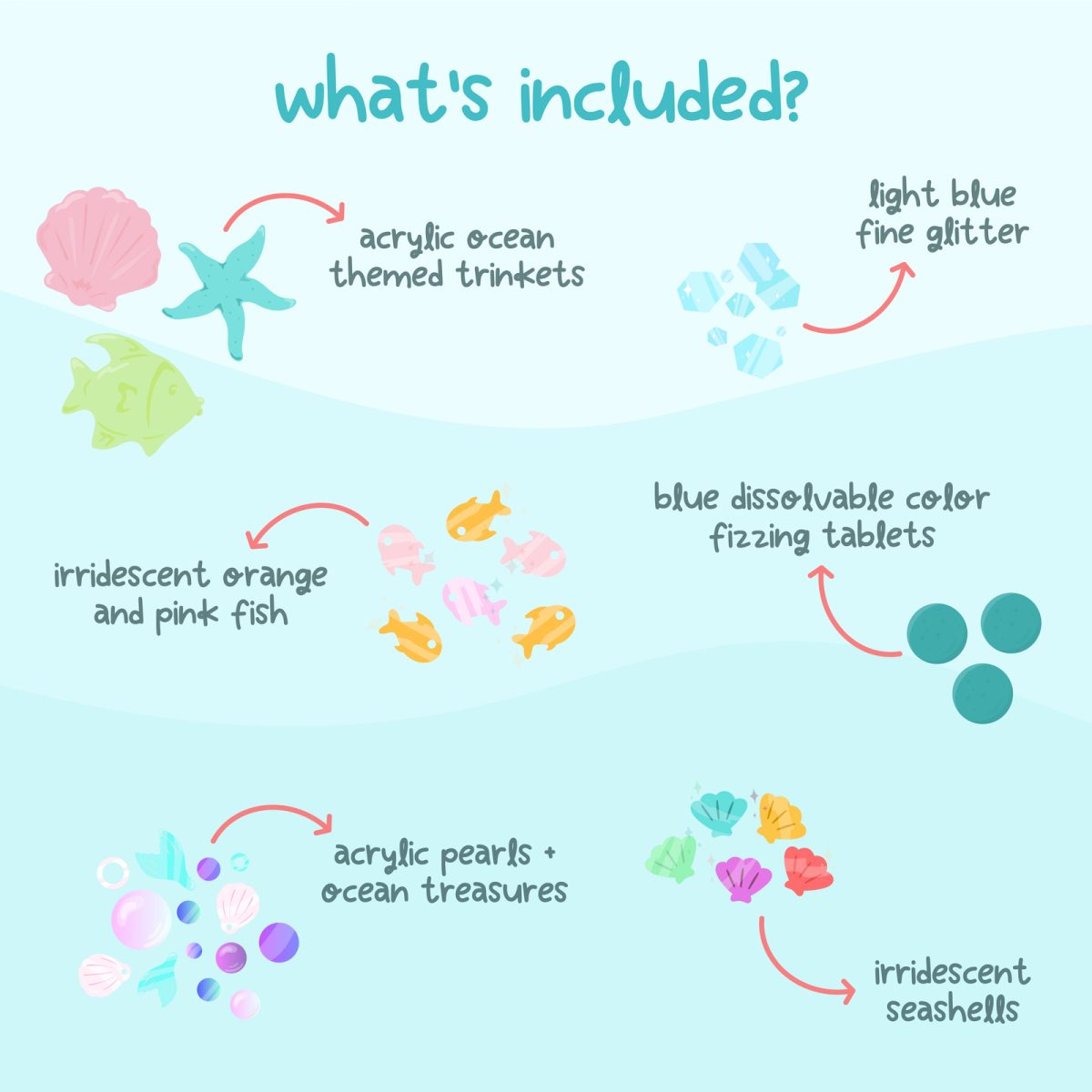 Glo Pals: SEA Fun Fillers - Wkład, figurki, brokaty i barwniki do słoików, zabaw sensorycznych - obrazek 3