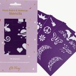 Oh Flossy: szablony wielokrotnego użytku do malowania twarzy – fiolet