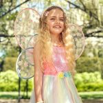 Souza! Kostium sukienka i skrzydła motyla wróżka Flora 3-4 lata - obrazek 2