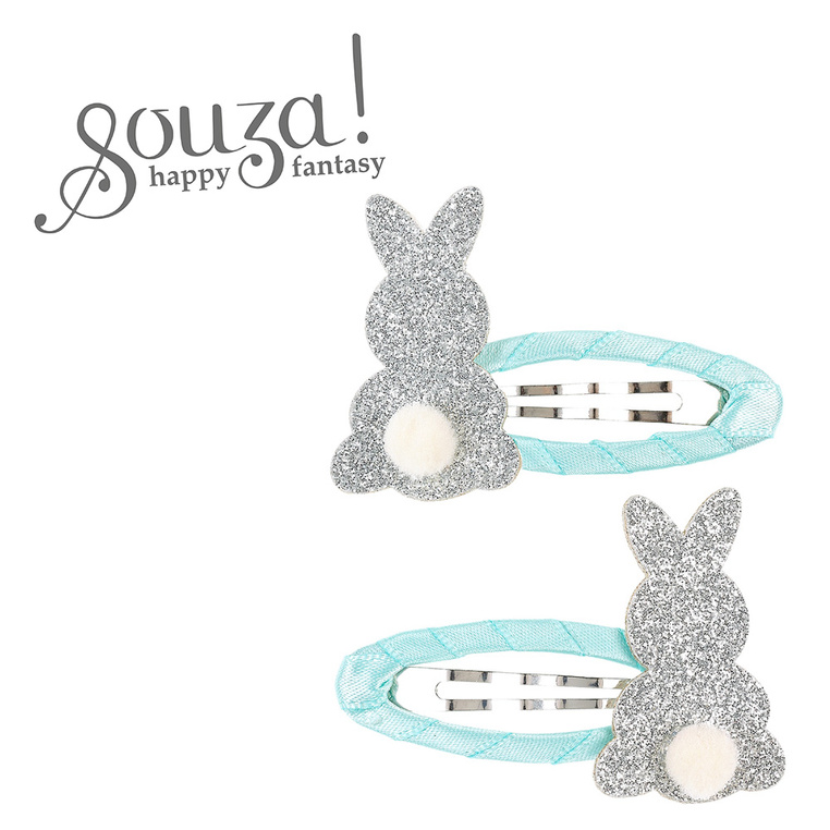 pol_pl_Souza-Spinki-do-wlosow-owiniete-wstazka-z-brokatowym-kroliczkiem-Matisa-2-szt-14213_1 Souza! Spinki do włosów owinięte wstążką z brokatowym króliczkiem Matisa 2 szt. - obrazek 1