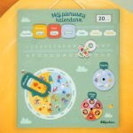 LILLIPUTIENS: Miękka tablica aktywizująca "Mój pierwszy kalendarz" 3+