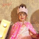 Souza! Kostium różowa peleryna z cekinami Laurence 5-7 lat - obrazek 2