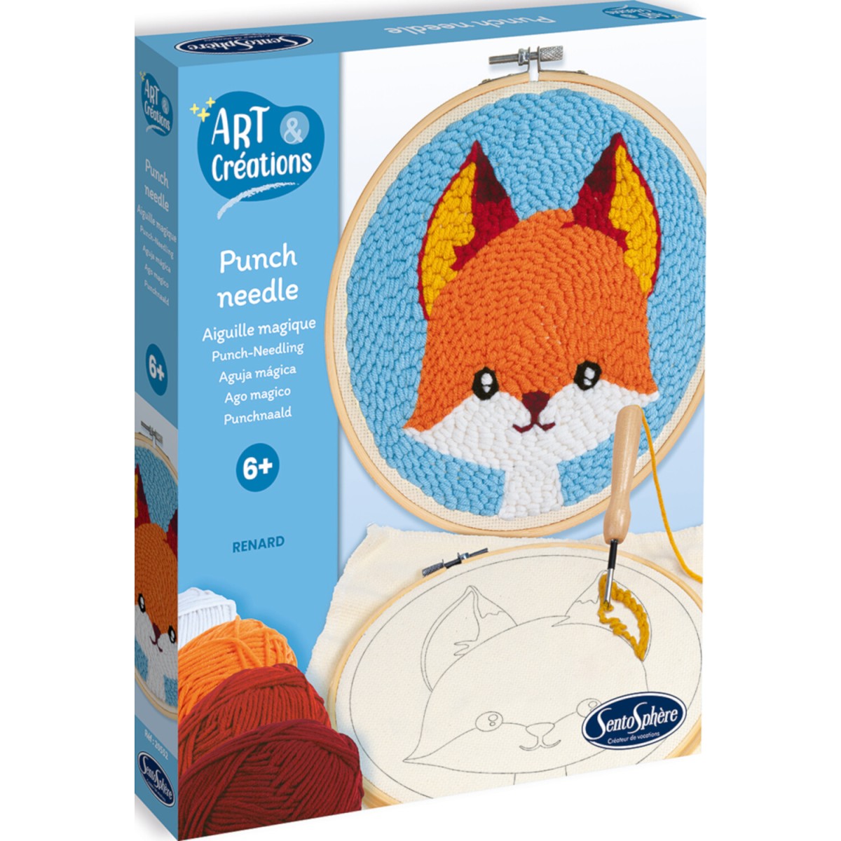 sentosphere-punch-needle-lisek-20552 SentoSphere: zestaw kreatywny Punch Needle Lisek 6+ - obrazek 1