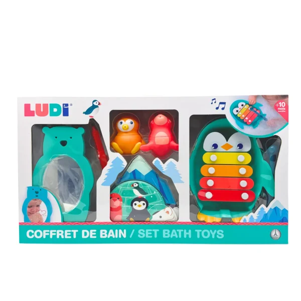 LUDI: Zabawki do KĄPIELI – zestaw prezentowy dla niemowląt 10m+