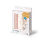 Babyono: Pieluszki muślinowe marszczone, super miękkie - różowe - obrazek 5