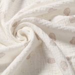 Babyono: Pieluszki muślinowe marszczone, super miękkie - beżowe - obrazek 5