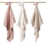 Babyono: Pieluszki muślinowe marszczone, super miękkie - szare - obrazek 2