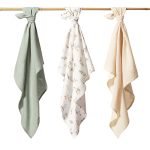 Babyono: Pieluszki muślinowe marszczone, super miękkie - zielone - obrazek 2