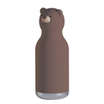 Asobu: butelka termiczna ze słomką 460 ml Bestie Brązowy Niedźwiedź