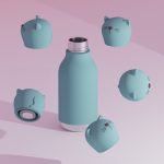 Asobu: butelka termiczna ze słomką 460 ml Bestie Kot - obrazek 2