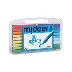 mideer: markery akrylowe z pędzelkową końcówką w walizce 36 kolorów