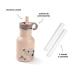 Done by Deer Butelka Stalowa z Ustnikiem 350ml Tiny Farm Powder - obrazek 3