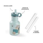 Done by Deer Butelka Stalowa z Ustnikiem 350ml Tiny Farm Blue - obrazek 3