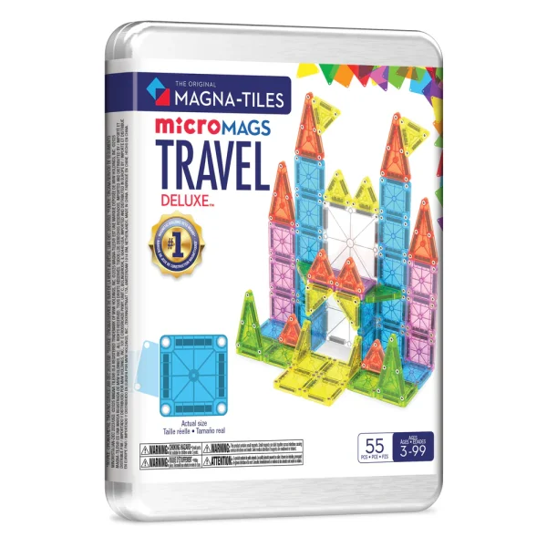 MAGNA-TILES: klocki magnetyczne Travel microMAGS XL 55 el.