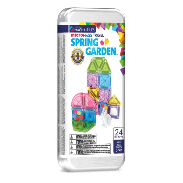 MAGNA-TILES: klocki magnetyczne microMAGS Spring Garden Travel 24 el.