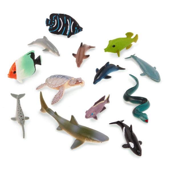 Terra by Battat: Zestaw 13 figurek w tubie - WHALE & SEA LIFE