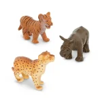 Terra by Battat: Zestaw 6 figurek w tubie - DOROSŁE i MŁODE dzikie zwierzęta - obrazek 3