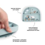 Done by Deer Talerzyk Dzielony z Przyssawką Tiny Farm Blue - obrazek 4