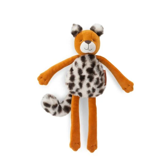 Moulin Roty: maskotka - grzechotka lampart TAIGO 30cm / LA FORET MAWA