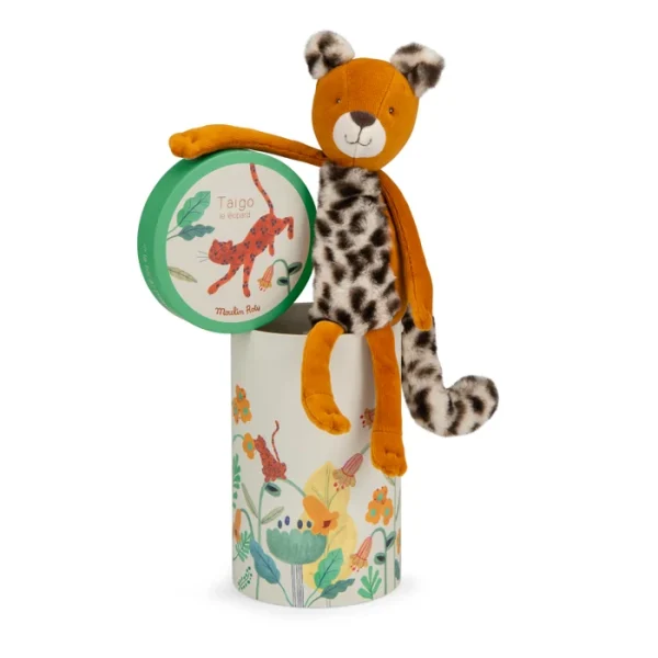 Moulin Roty: Maskotka lampart TAIGO w ozdobnym pudełku / LA FORET MAWA