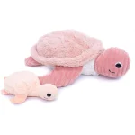 Les Ptipotos: pluszaki mama i dzidziuś żółw mały różowy