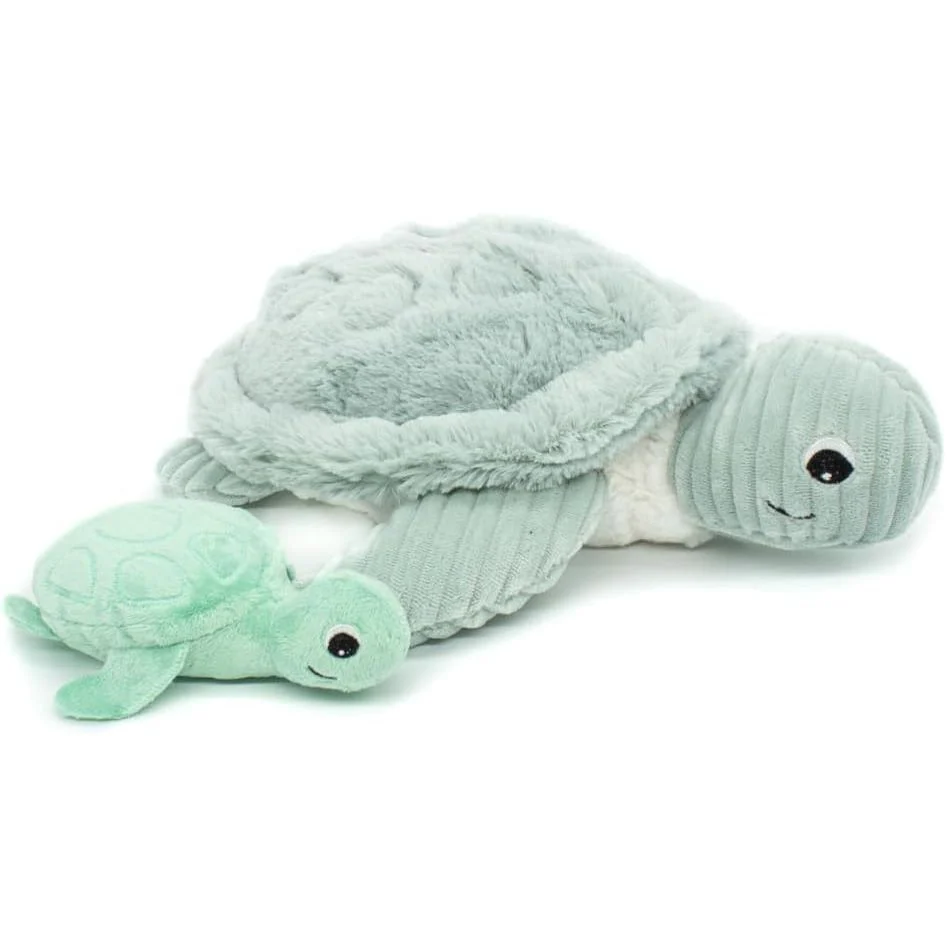 73503 Les Ptipotos: pluszaki mama i dzidziuś żółw mały miętowy - obrazek 1