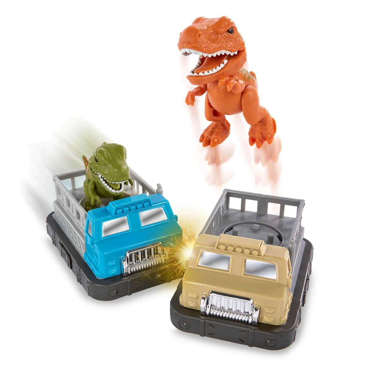 Terra by Battat: Zdalnie sterowane CIĘŻARÓWKI BOJOWE do ZDERZANIA, z DINOZAURAMI 3+ - obrazek 5