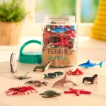 Terra by Battat: Zestaw 60 figurek w SŁOIKU - Zwierzęta MORSKIE - obrazek 7