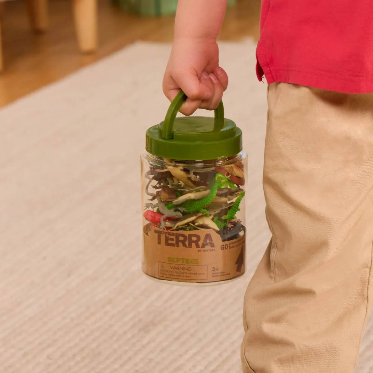 Terra by Battat: Zestaw 60 figurek w SŁOIKU - GADY - obrazek 4