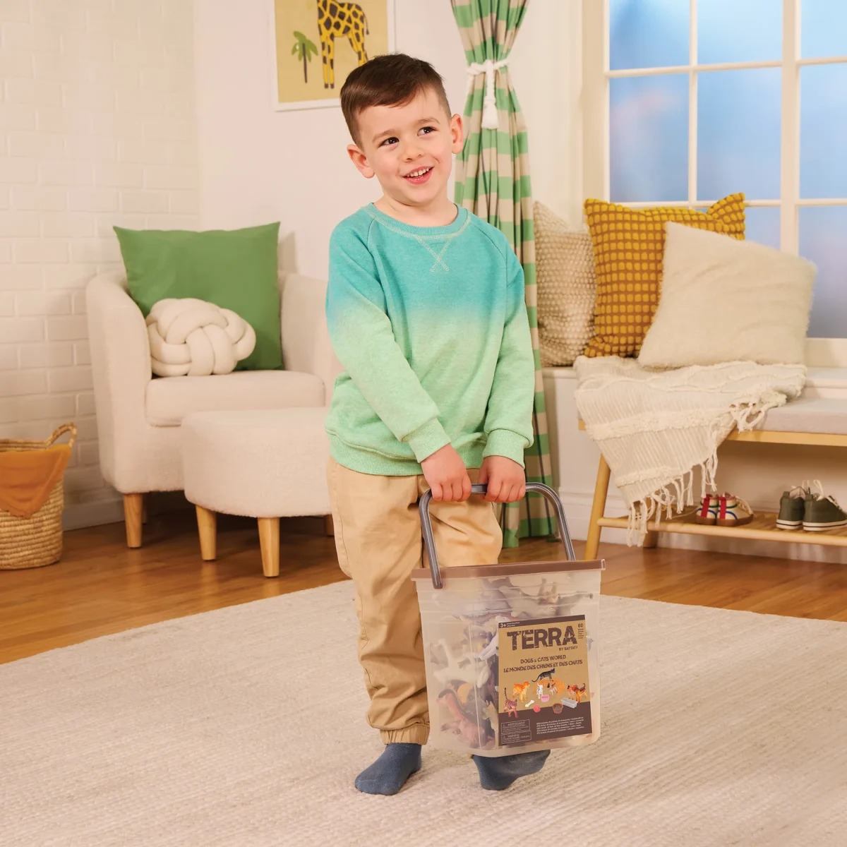 Terra by Battat: Zestaw zwierząt z AKCESORIAMI 60 el. - Świat PSÓW i KOTÓW - obrazek 9