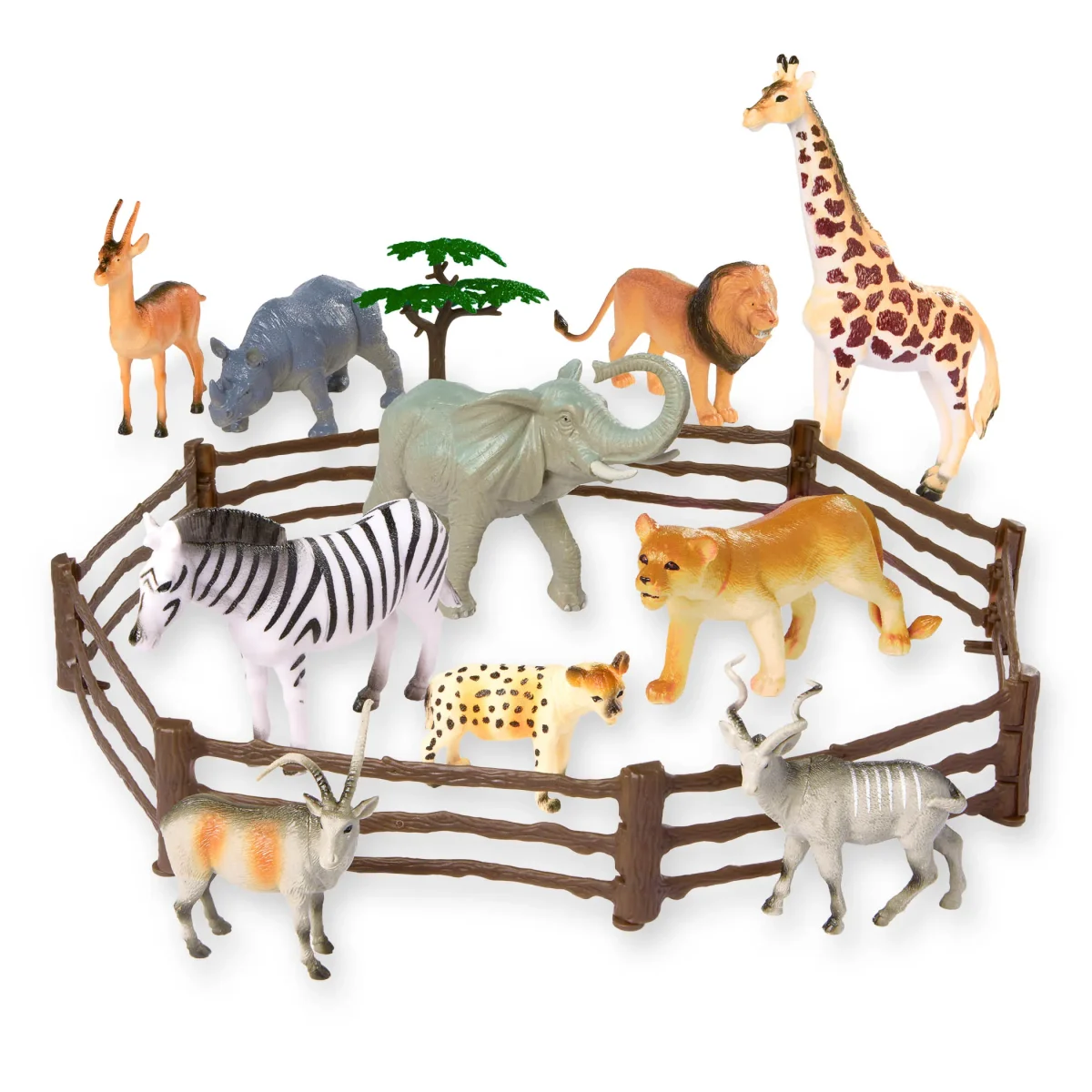 Terra by Battat: Zestaw zwierząt z AKCESORIAMI 60 el. - Świat DŻUNGLI - obrazek 2